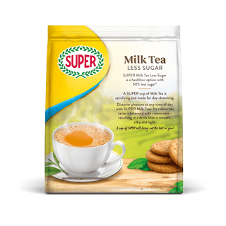 super tea milk less sugar back