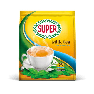 super tea milk less sugar front