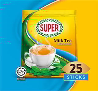 super tea milk less sugar teaser